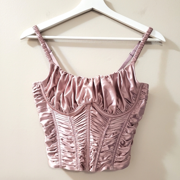 Gilly Hicks (Hollister) - Ruched Satin Bustier - *Read for Sizing details* (NWT) - Picture 4 of 9